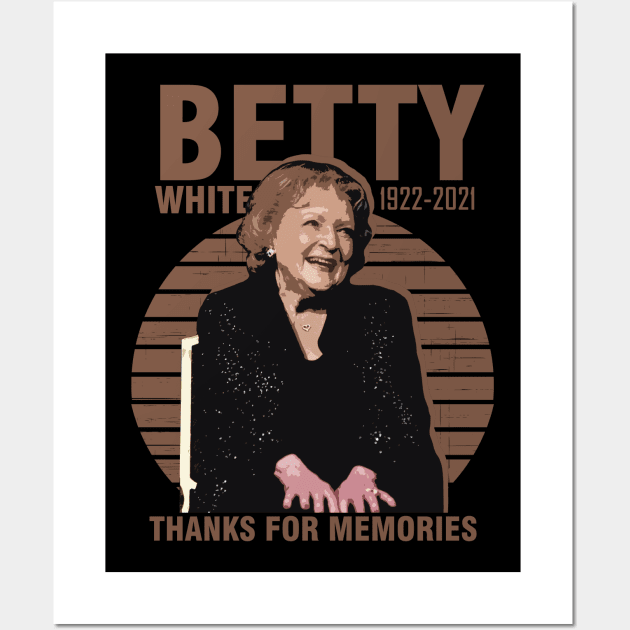 betty white - Thanks For Memories Wall Art by Dami BlackTint